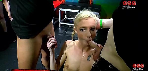  Piss and Cum for Skinny Blondie Lucie - GGG Devot
